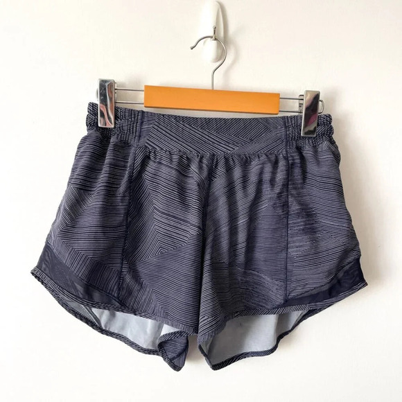 Lululemon Hotty Hot Short II 4" Etch Hail Midnight Navy  Size 8 Tall - Picture 6 of 9
